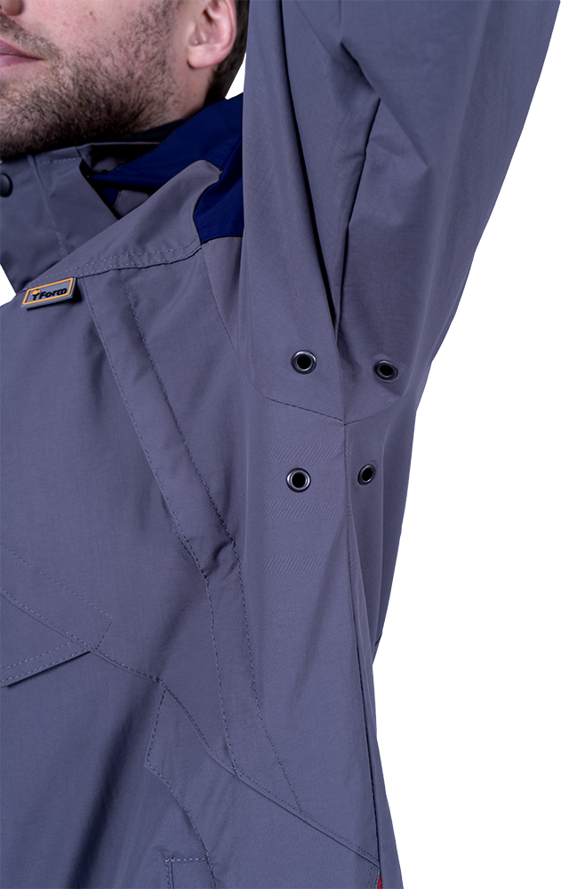 Куртка-штормовка РЕСПЕКТ, серый-т/синий Кур 703