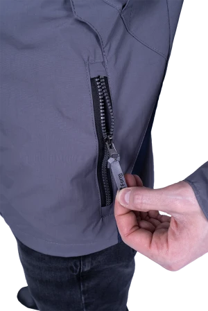 Куртка-штормовка РЕСПЕКТ, серый-т/синий Кур 703