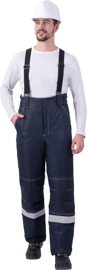 Костюм мужской СТАРАТЕЛЬ от пониженных температур воздуха, механических воздействий и ОПЗ (куртка, брюки), синий/василёк Кос 204.1