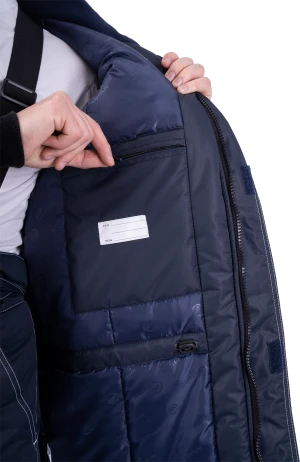 Костюм мужской СТАРАТЕЛЬ от пониженных температур воздуха, механических воздействий и ОПЗ (куртка, брюки), синий/василёк Кос 204.1