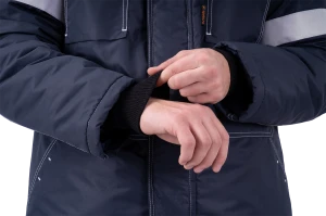 Костюм мужской СТАРАТЕЛЬ от пониженных температур воздуха, механических воздействий и ОПЗ (куртка, брюки), синий/василёк Кос 204.1