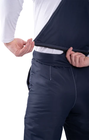 Костюм мужской СТАРАТЕЛЬ от пониженных температур воздуха, механических воздействий и ОПЗ (куртка, брюки), синий/василёк Кос 204.1