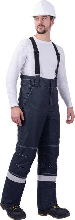 Костюм мужской СТАРАТЕЛЬ от пониженных температур воздуха, механических воздействий и ОПЗ (куртка, брюки), синий/василёк Кос 204.1