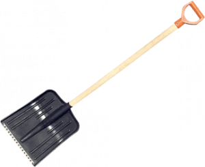 Лопата пластмассовая с оцинкованной планкой 430х490 (без черенка)