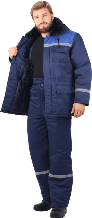 Костюм зимний, т/синий-василёк Кос 306